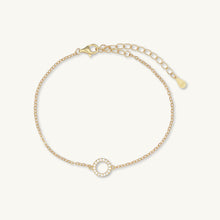 Circle Zirconia Chain Bracelet