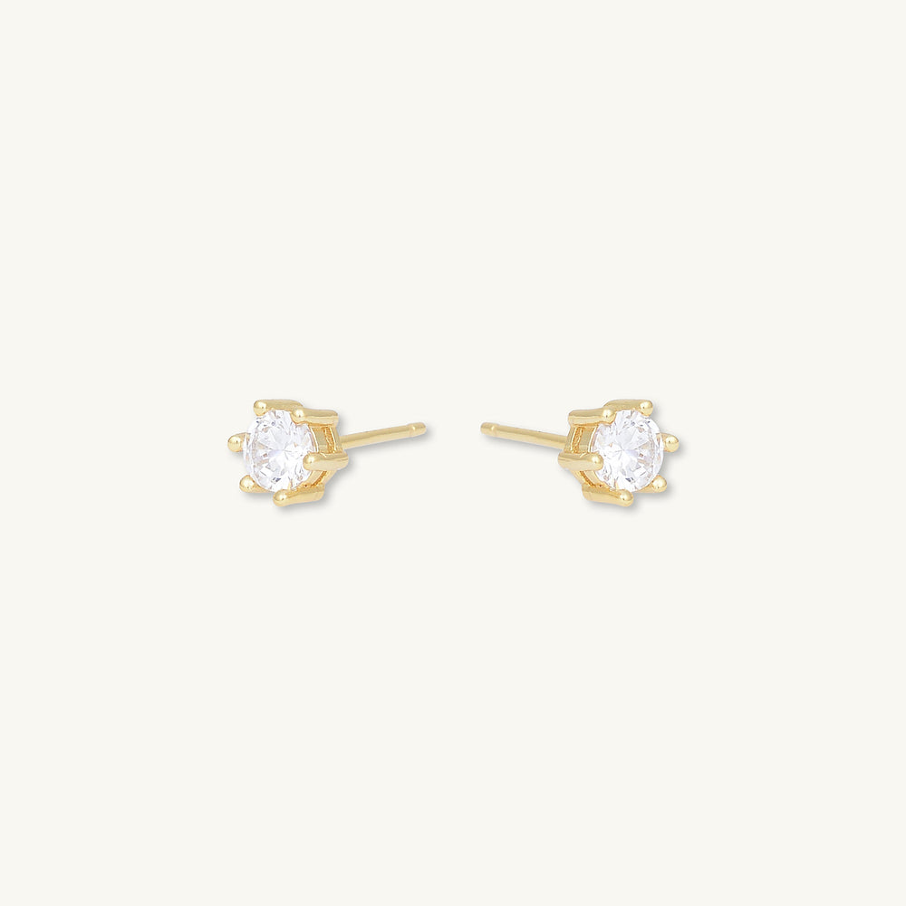 Classic 6 Claw Sapphire Stud Earrings