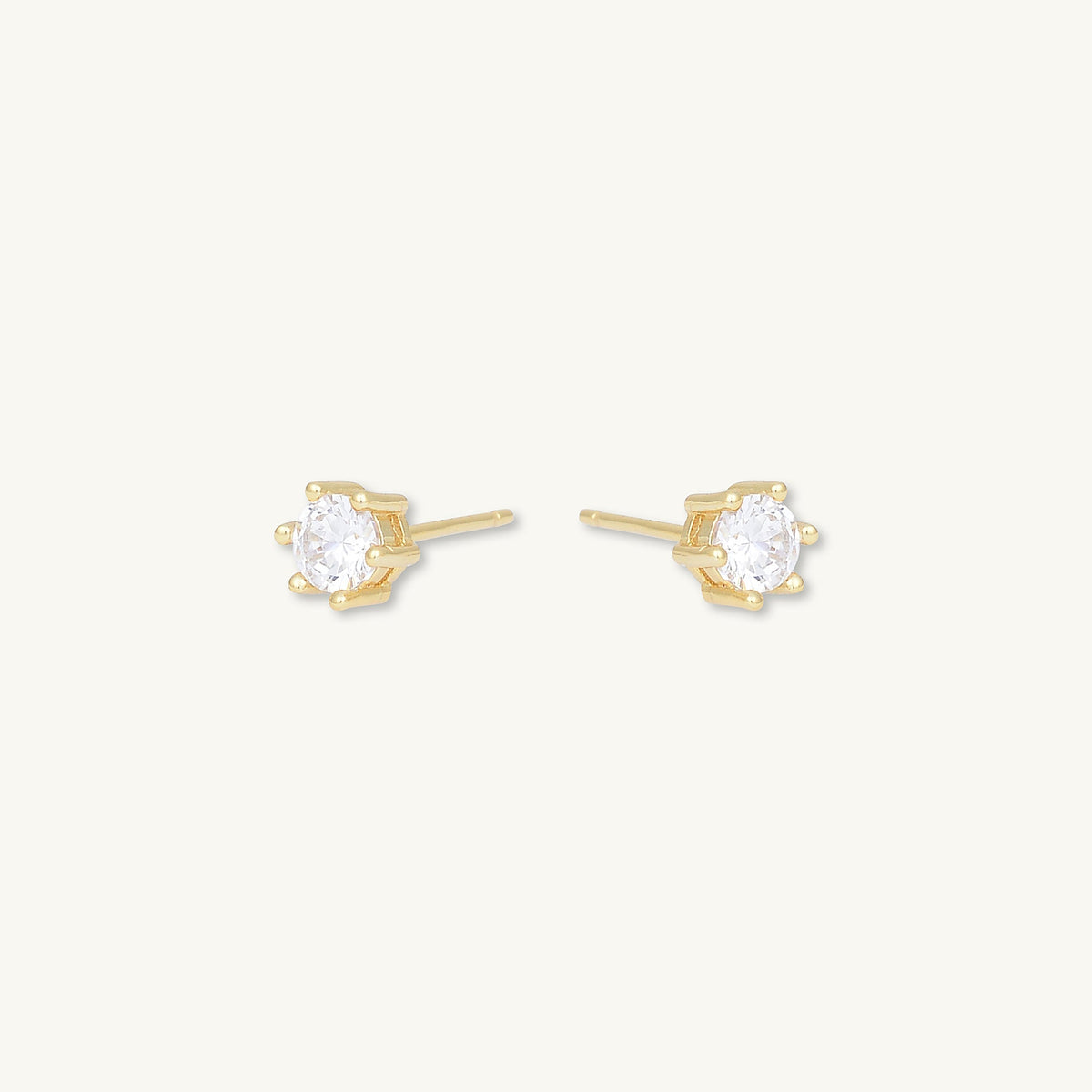 Classic 6 Claw Sapphire Stud Earrings