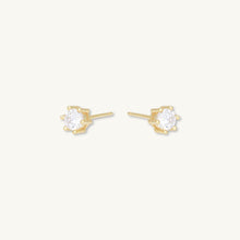 Classic 6 Claw Sapphire Stud Earrings