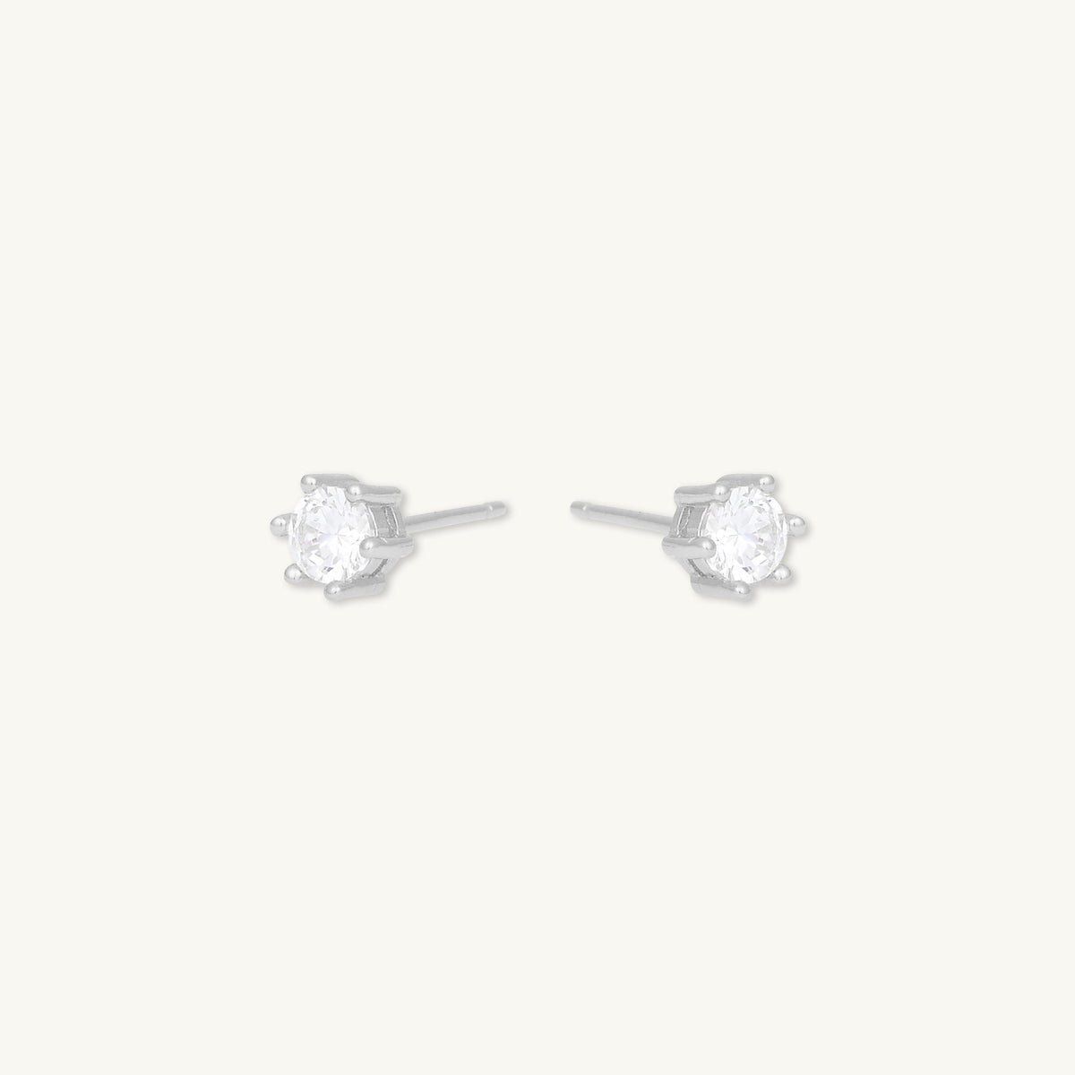 Classic 6 Claw Sapphire Stud Earrings