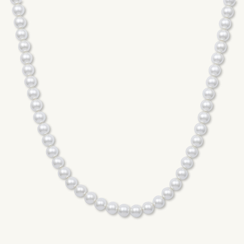Classic 8mm Round Pearl Necklace