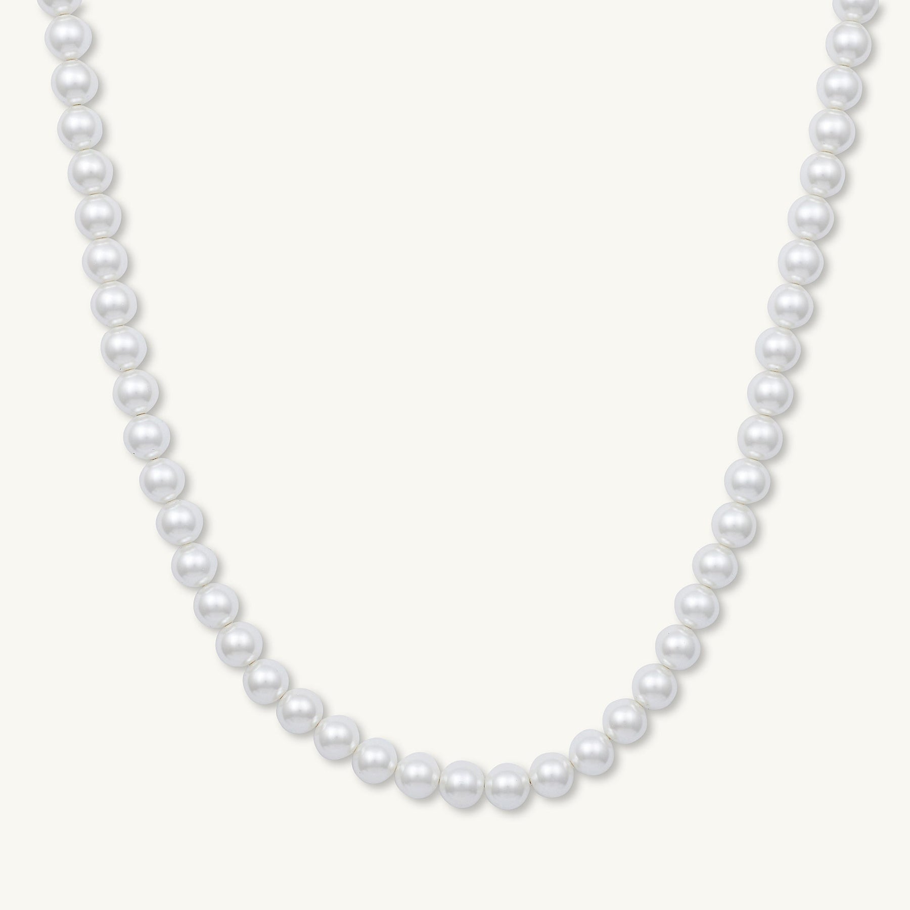 Classic 8mm Round Pearl Necklace