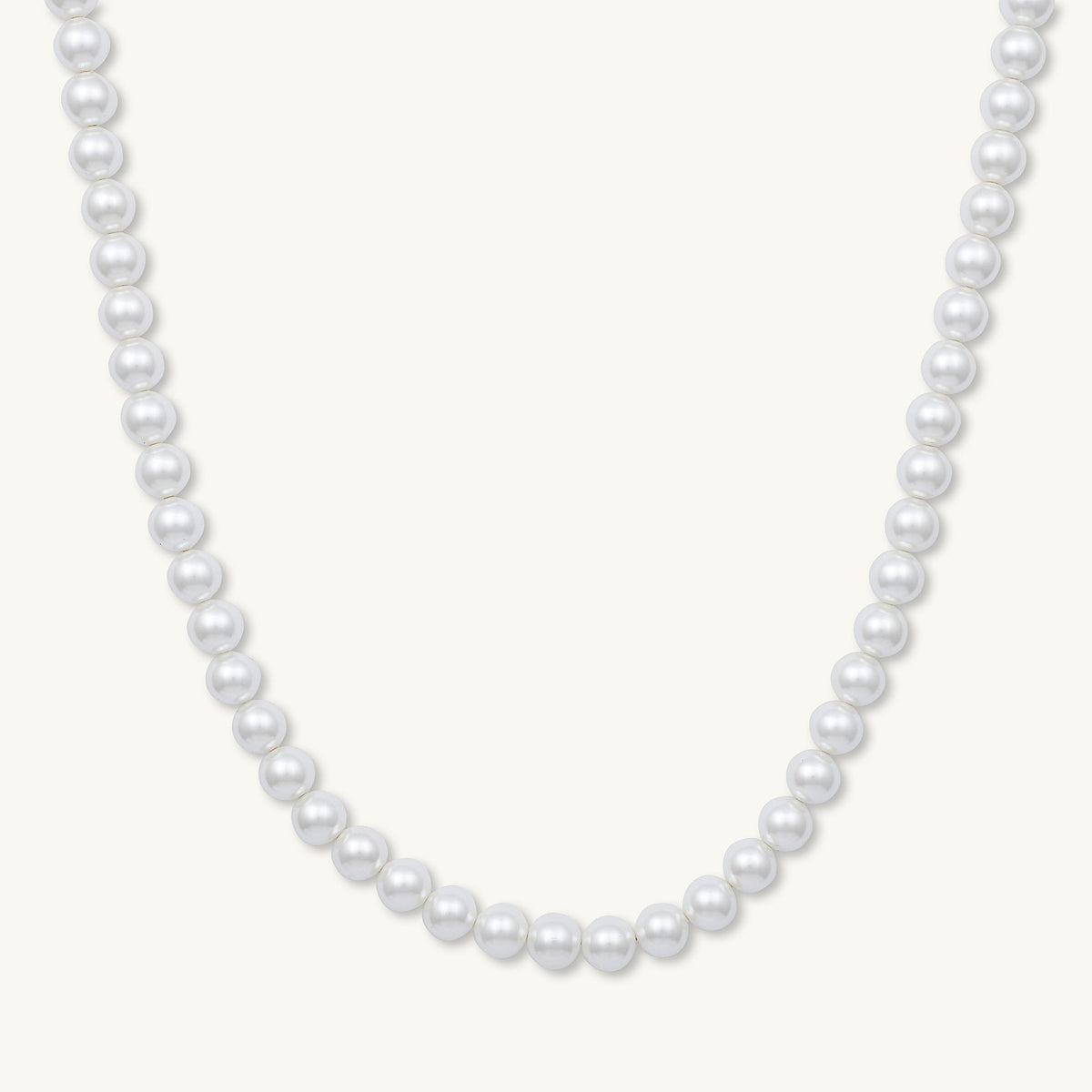 Classic 8mm Round Pearl Necklace