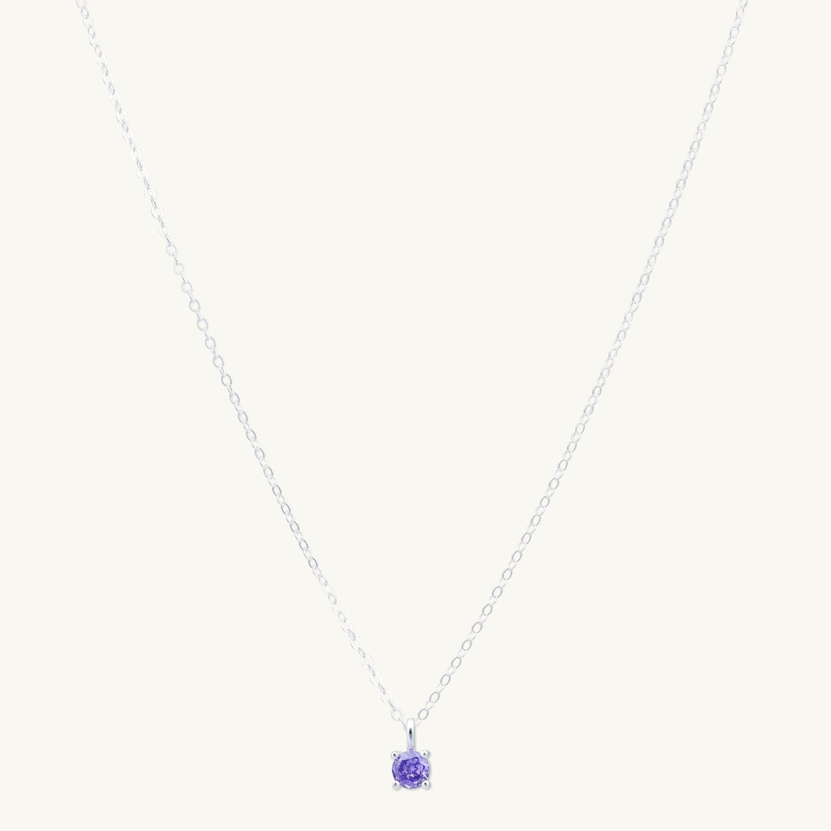 Classic Birthstone Necklace February