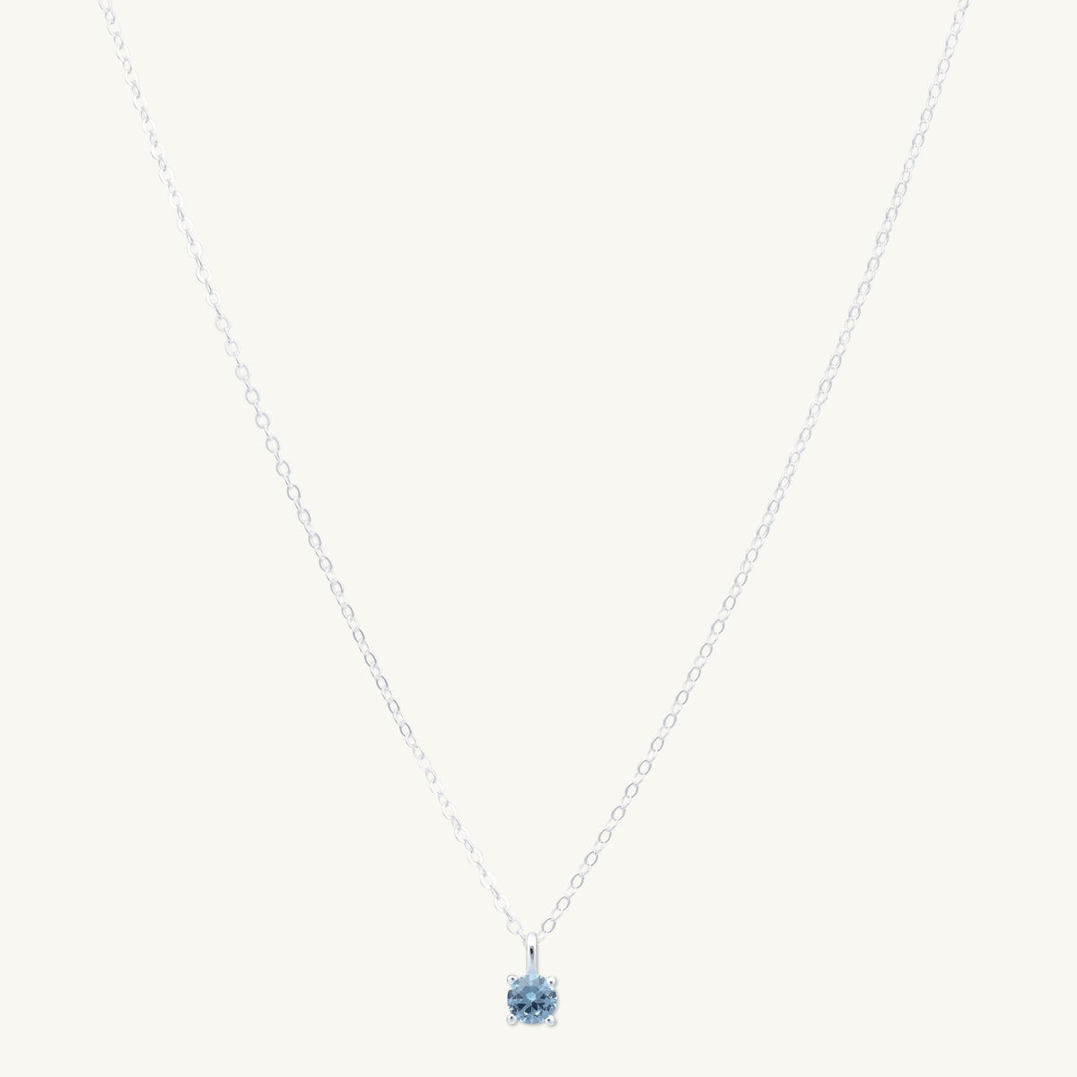 Classic Birthstone Necklace March