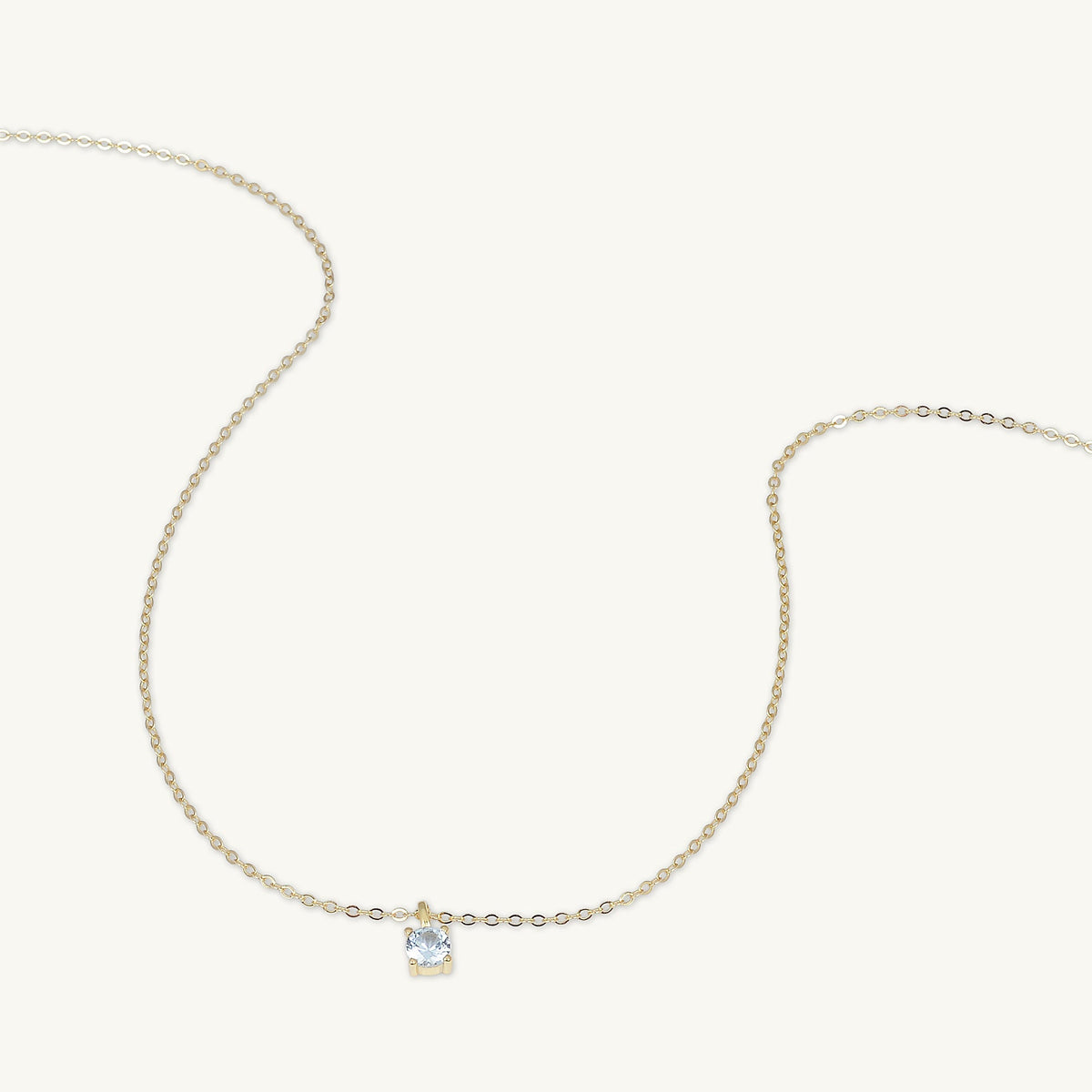 Classic Birthstone Necklace March