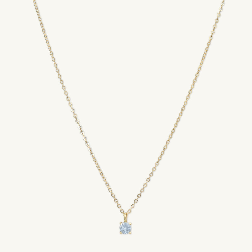Classic Birthstone Necklace March
