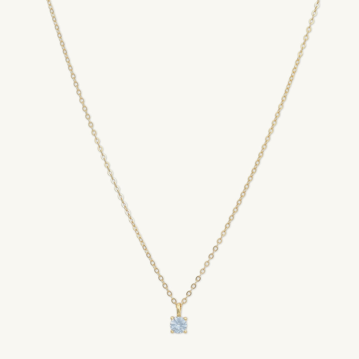 Classic Birthstone Necklace March