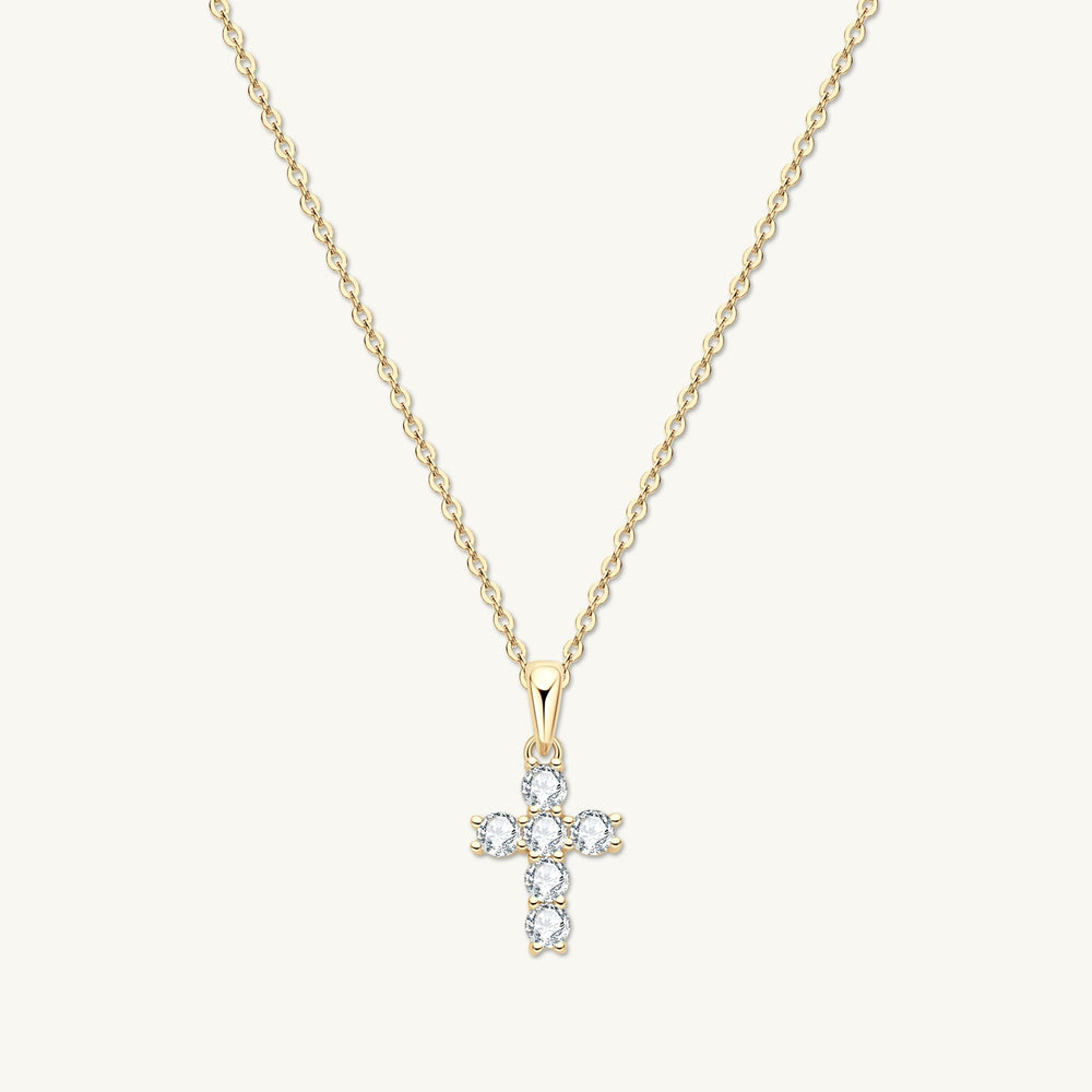 Classic Cross Pendant Moissanite Necklace