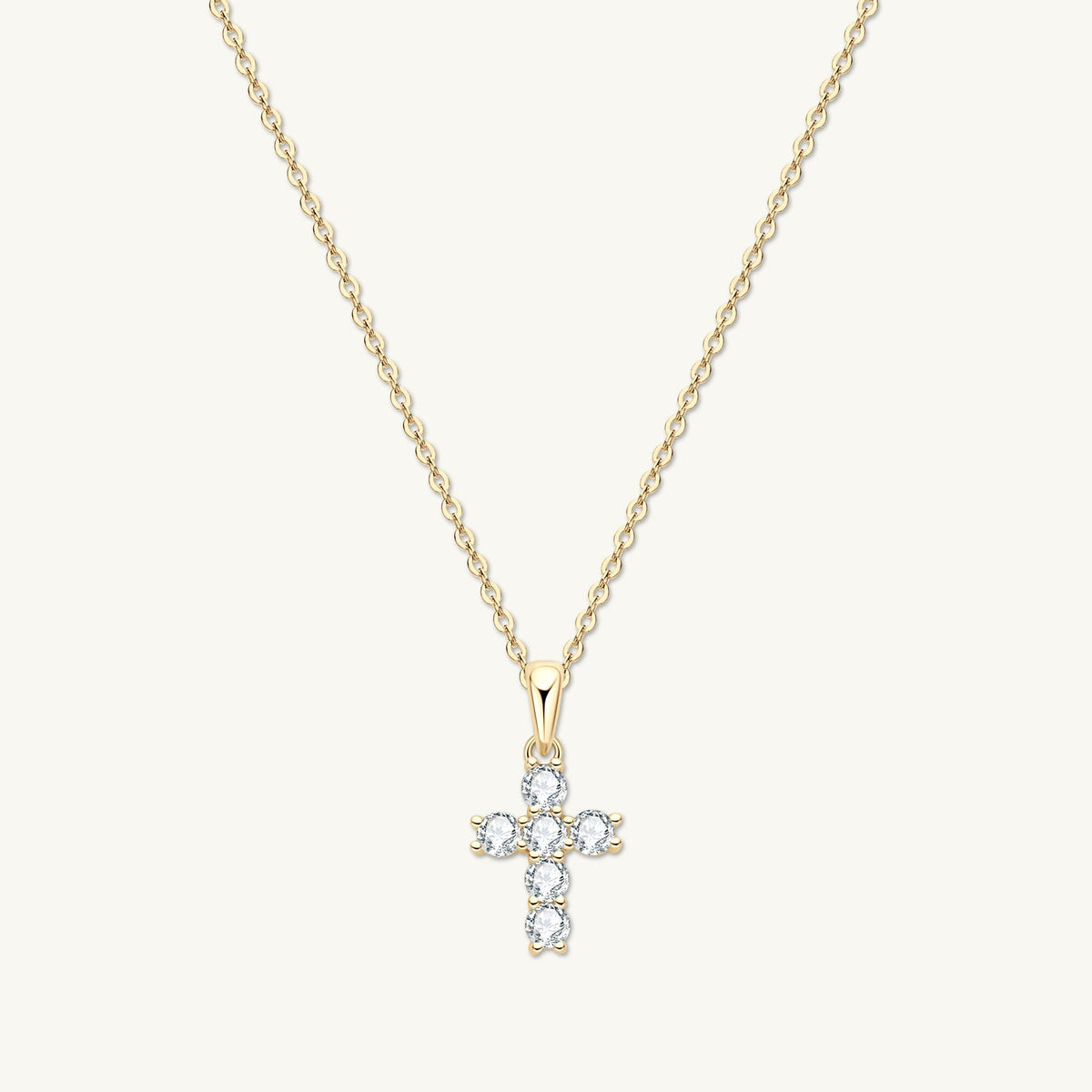 Classic Cross Pendant Moissanite Necklace