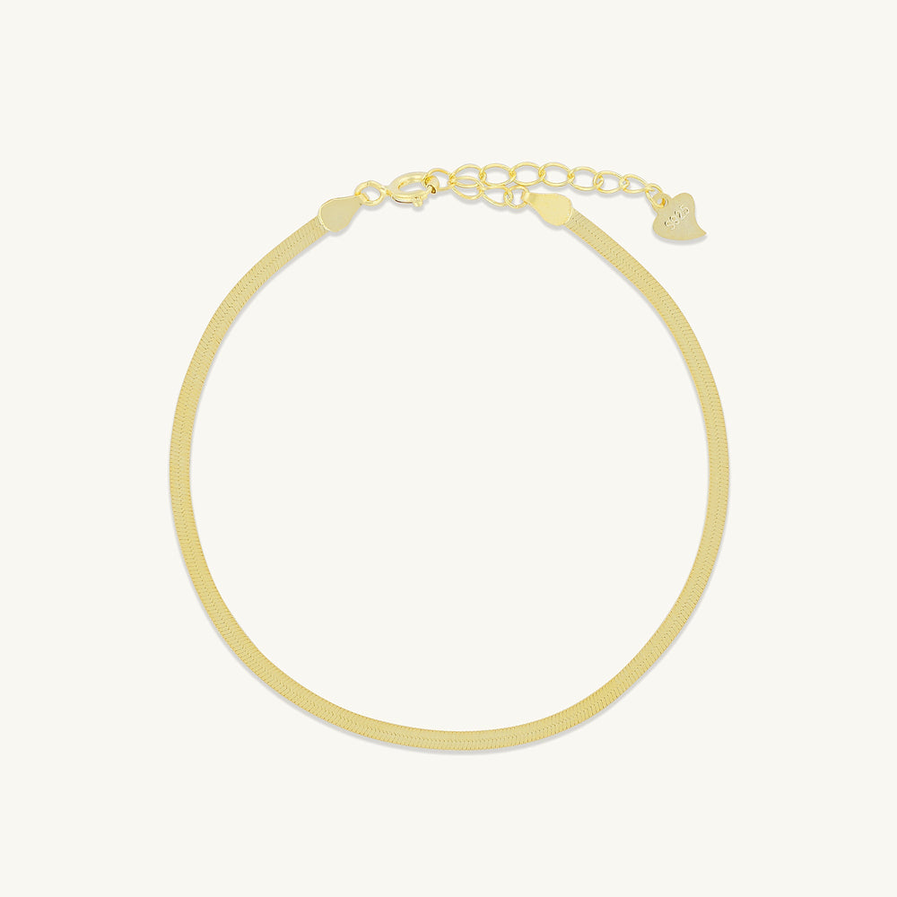 Classic Herringbone Snake Chain Bracelet