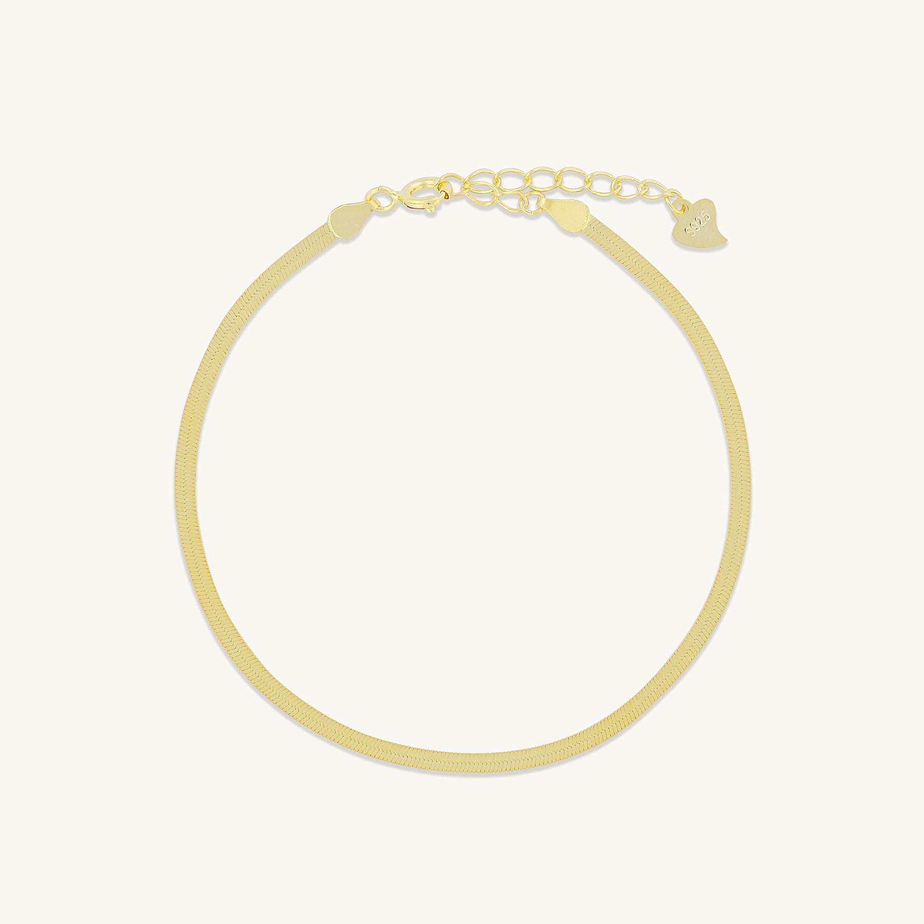 Classic Herringbone Snake Chain Bracelet