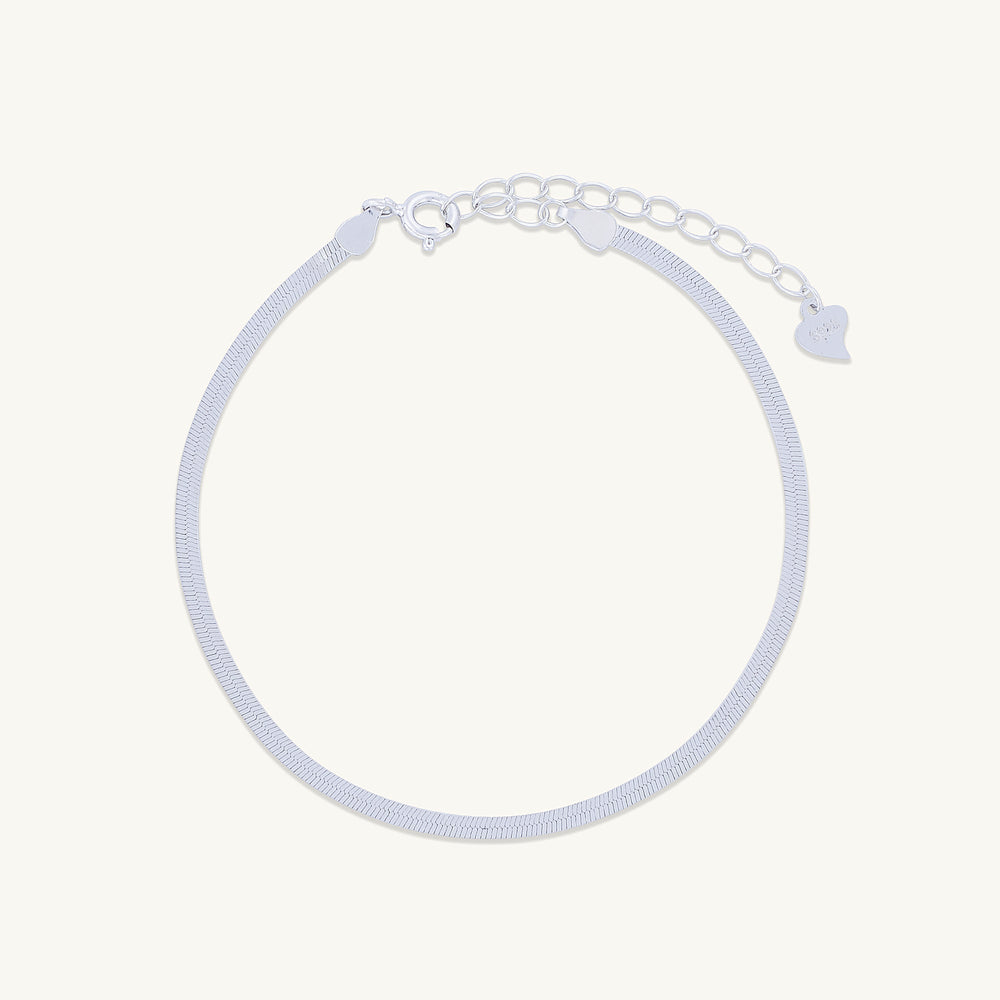 Classic Herringbone Snake Chain Bracelet