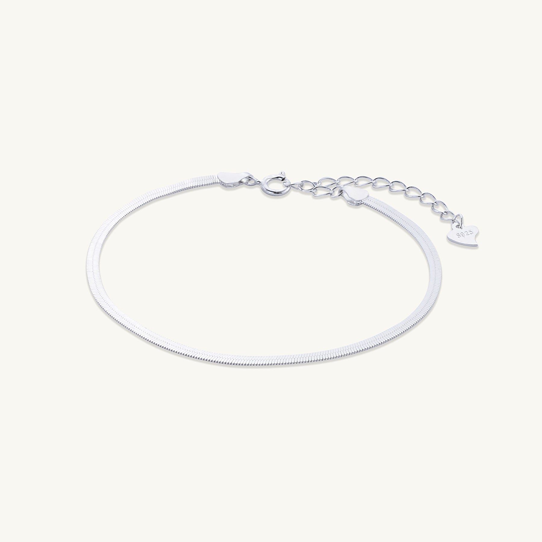 Classic Herringbone Snake Chain Bracelet