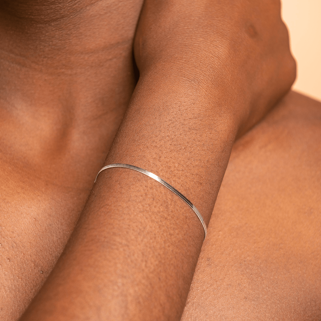 Classic Herringbone Snake Chain Bracelet