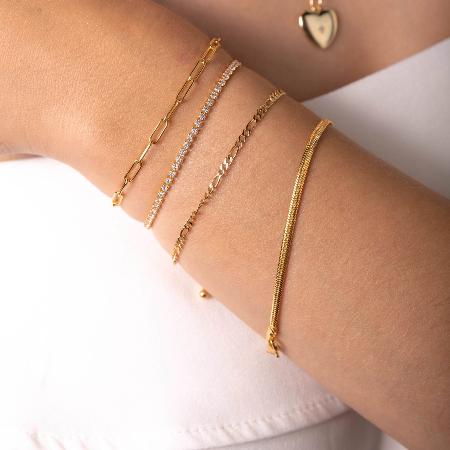 Classic Herringbone Snake Chain Bracelet