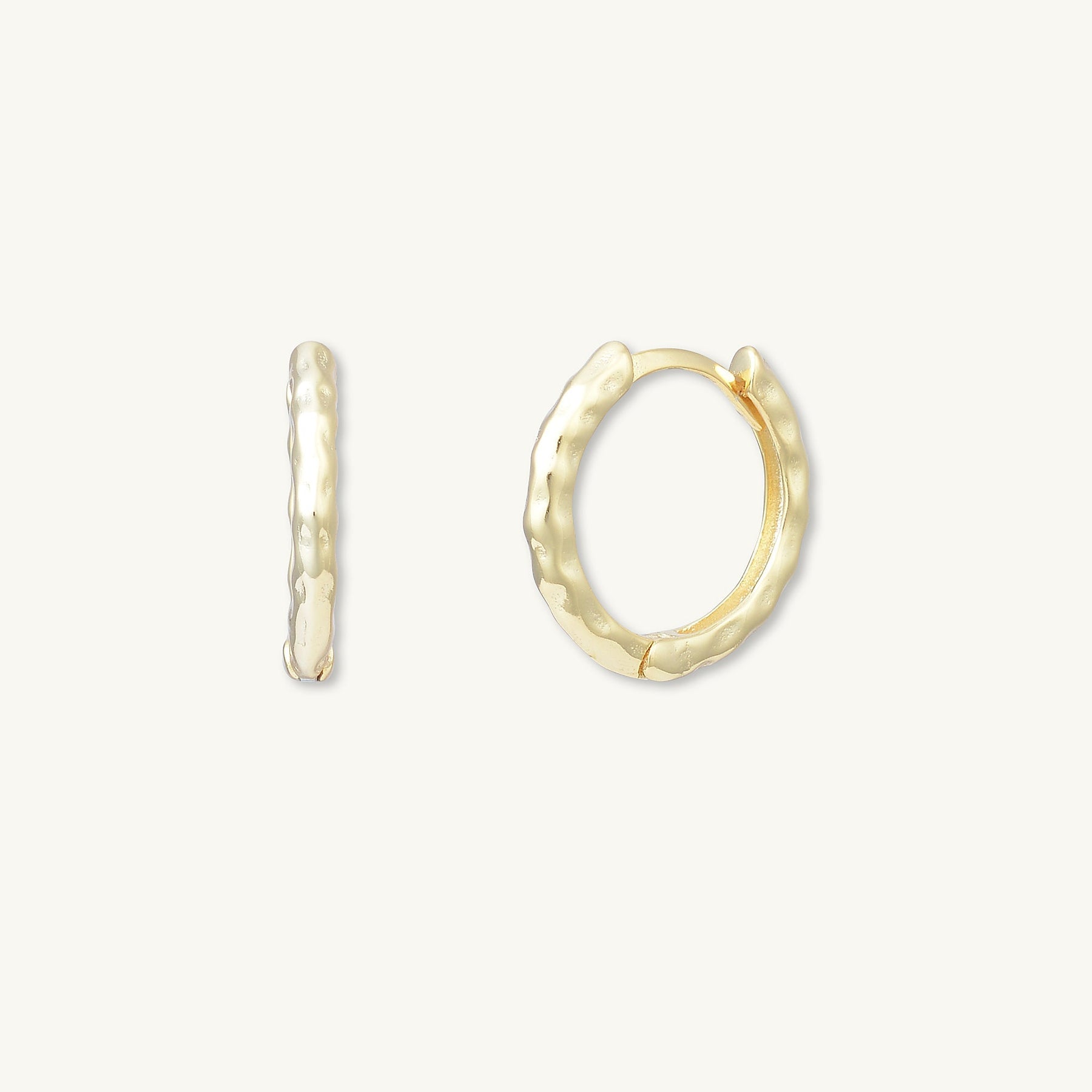 Classic Molten Huggie Hoop Earrings