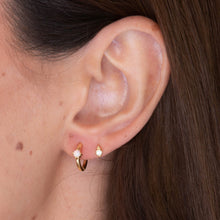 Classic Opal Huggie Hoop Earrings