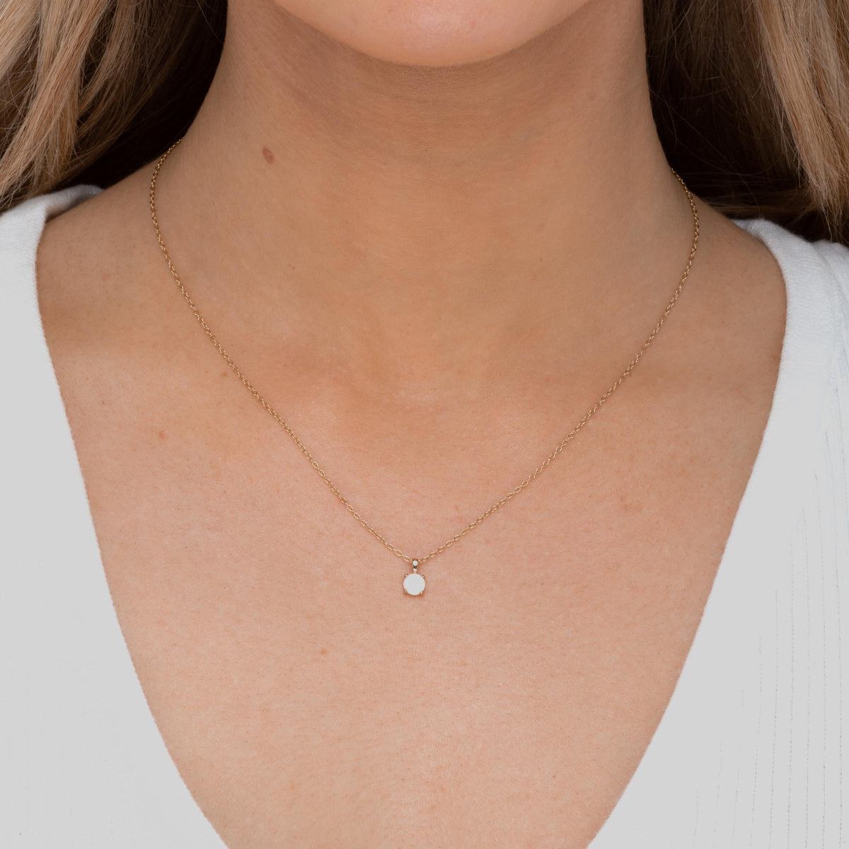 Classic Opal Pendant Necklace