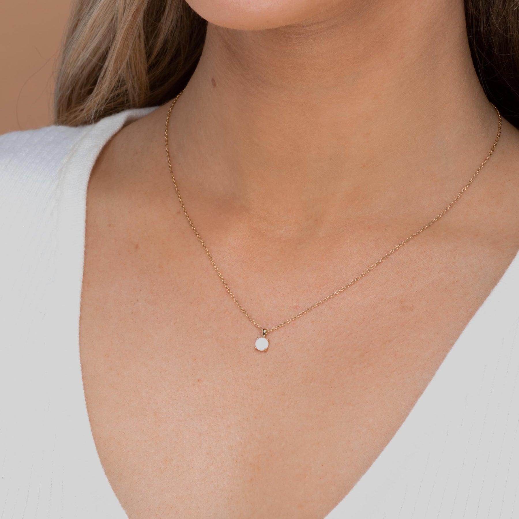 Classic Opal Pendant Necklace