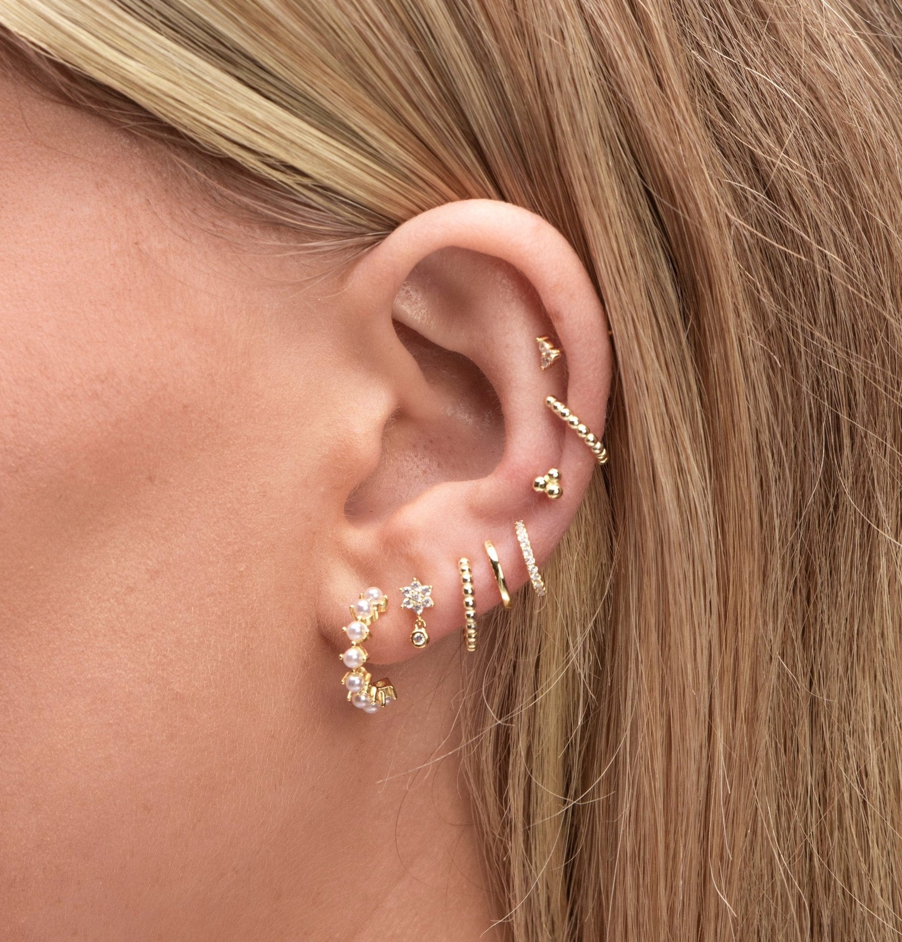 Classic Pearl Huggie Earrings