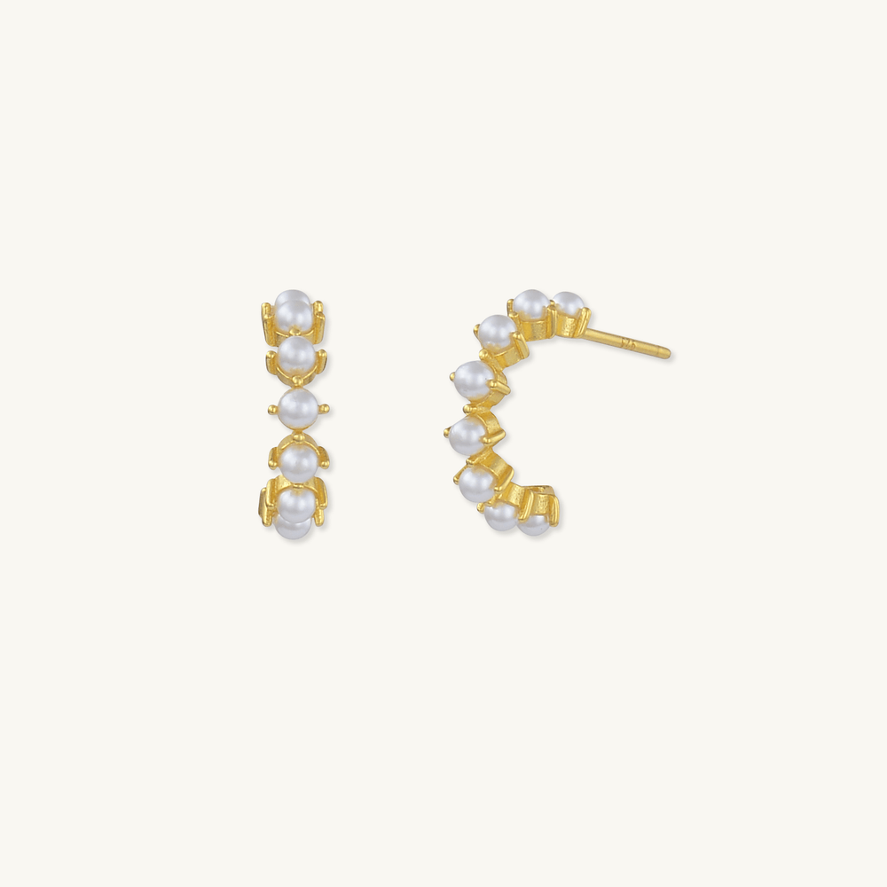 Classic Pearl Huggie Earrings