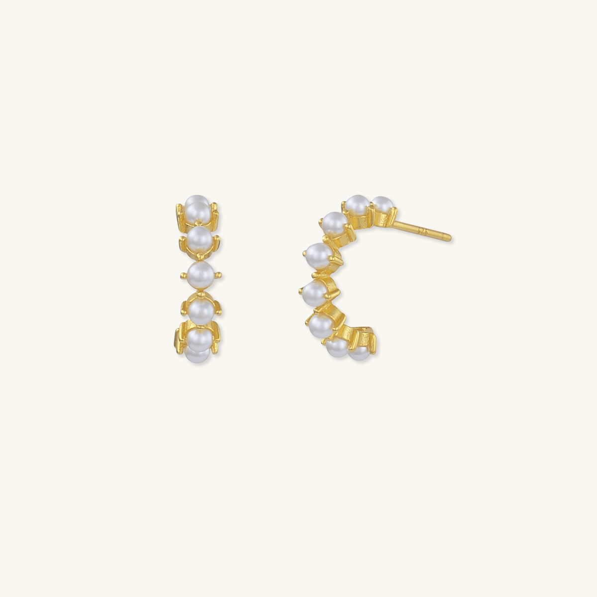 Classic Pearl Huggie Earrings