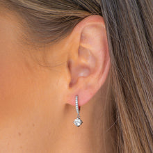 Classic Round Cut Moissanite Hoop Huggie Earrings 1.0 Carat