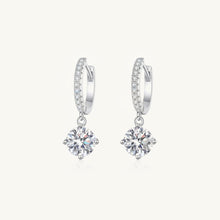 Classic Round Cut Moissanite Hoop Huggie Earrings 1.0 Carat
