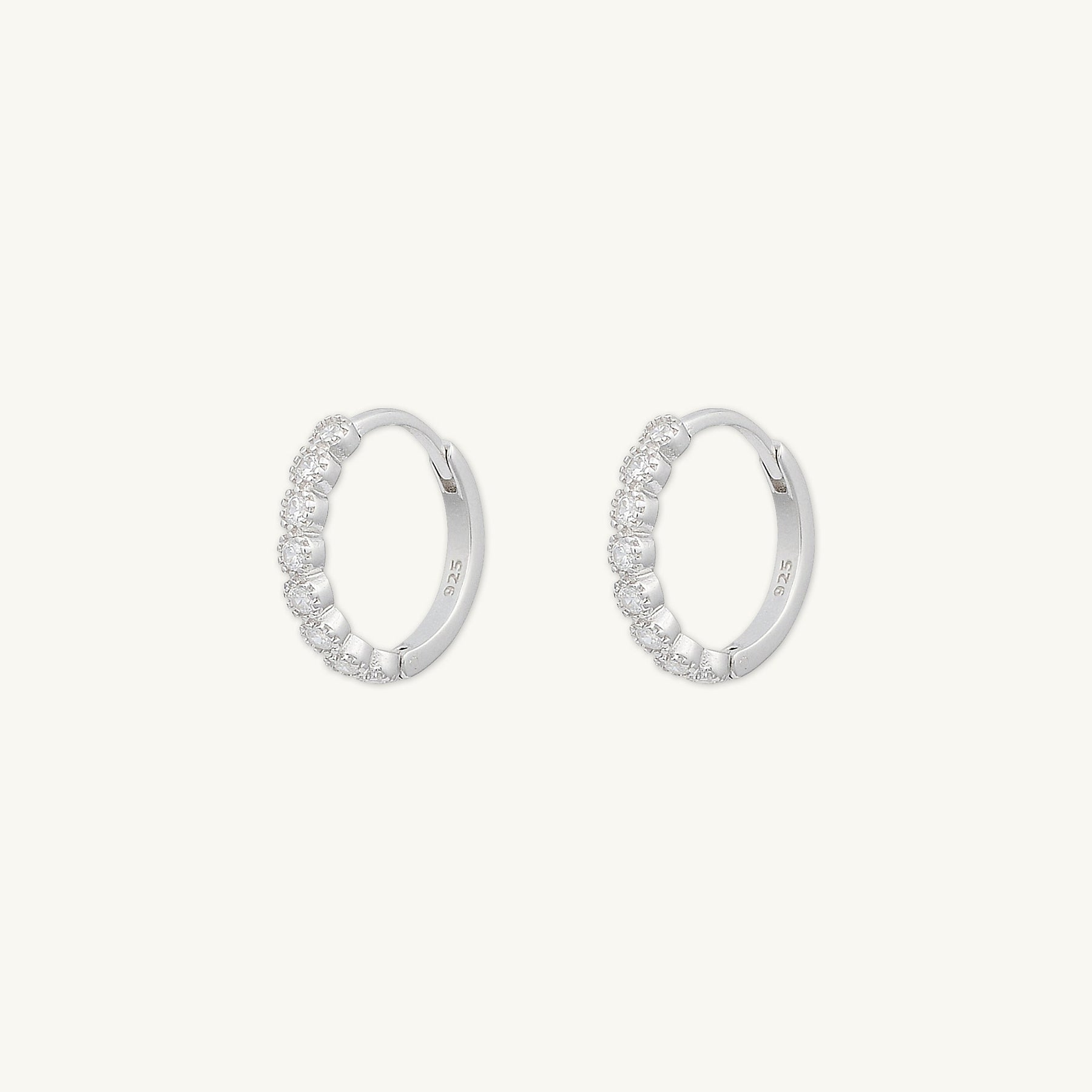 Classic Sapphire Huggie Earrings