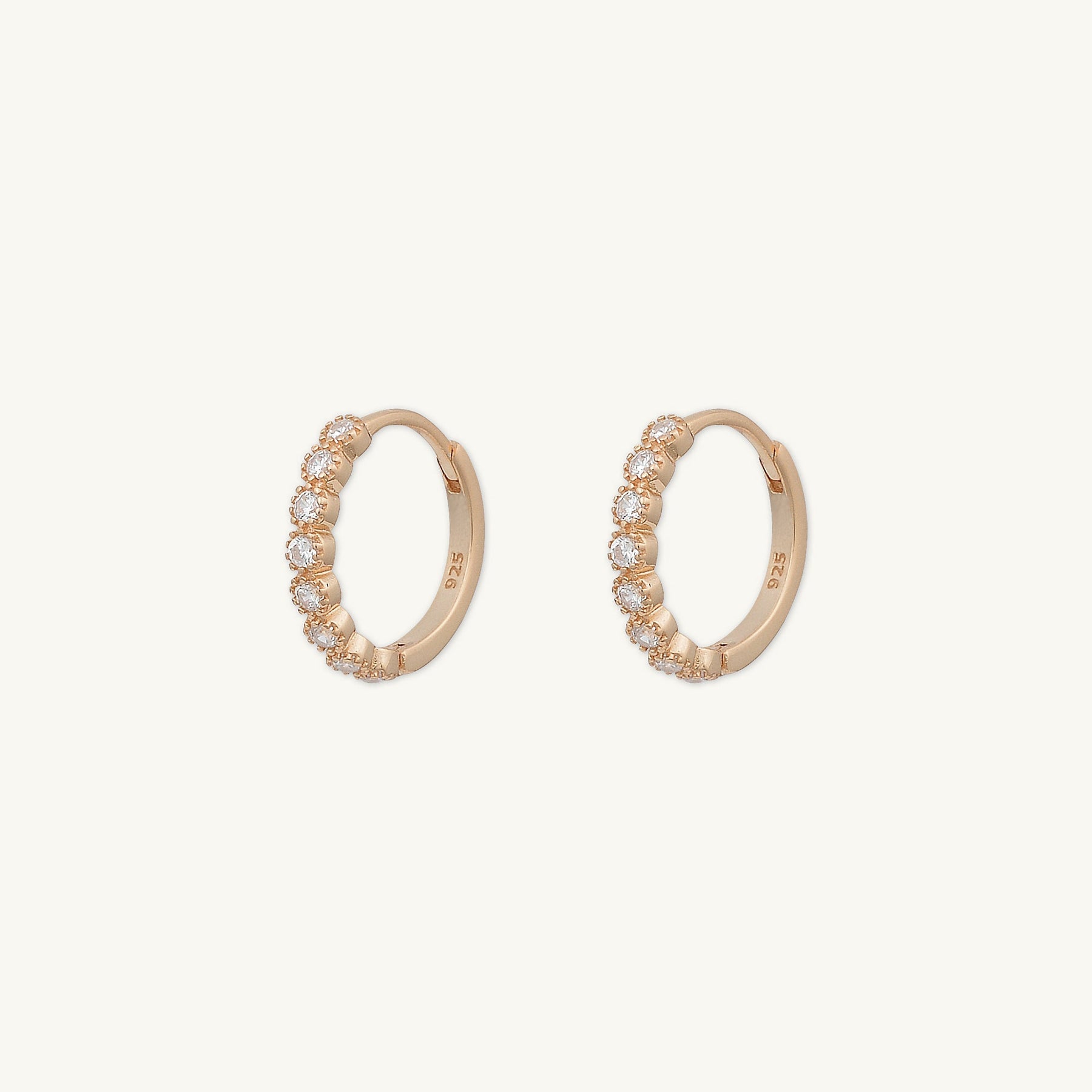 Classic Sapphire Huggie Earrings