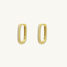 Classic Sapphire Oval Huggie Earrings