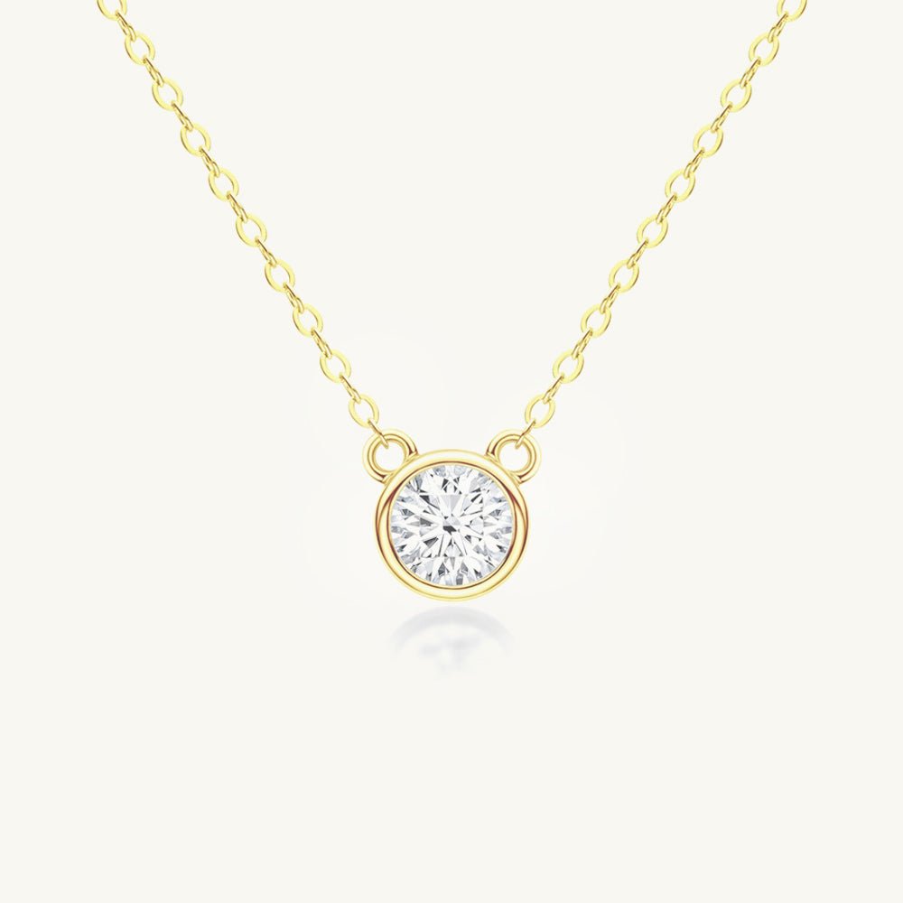 Classic Solitaire Moissanite Necklace 1 Carat