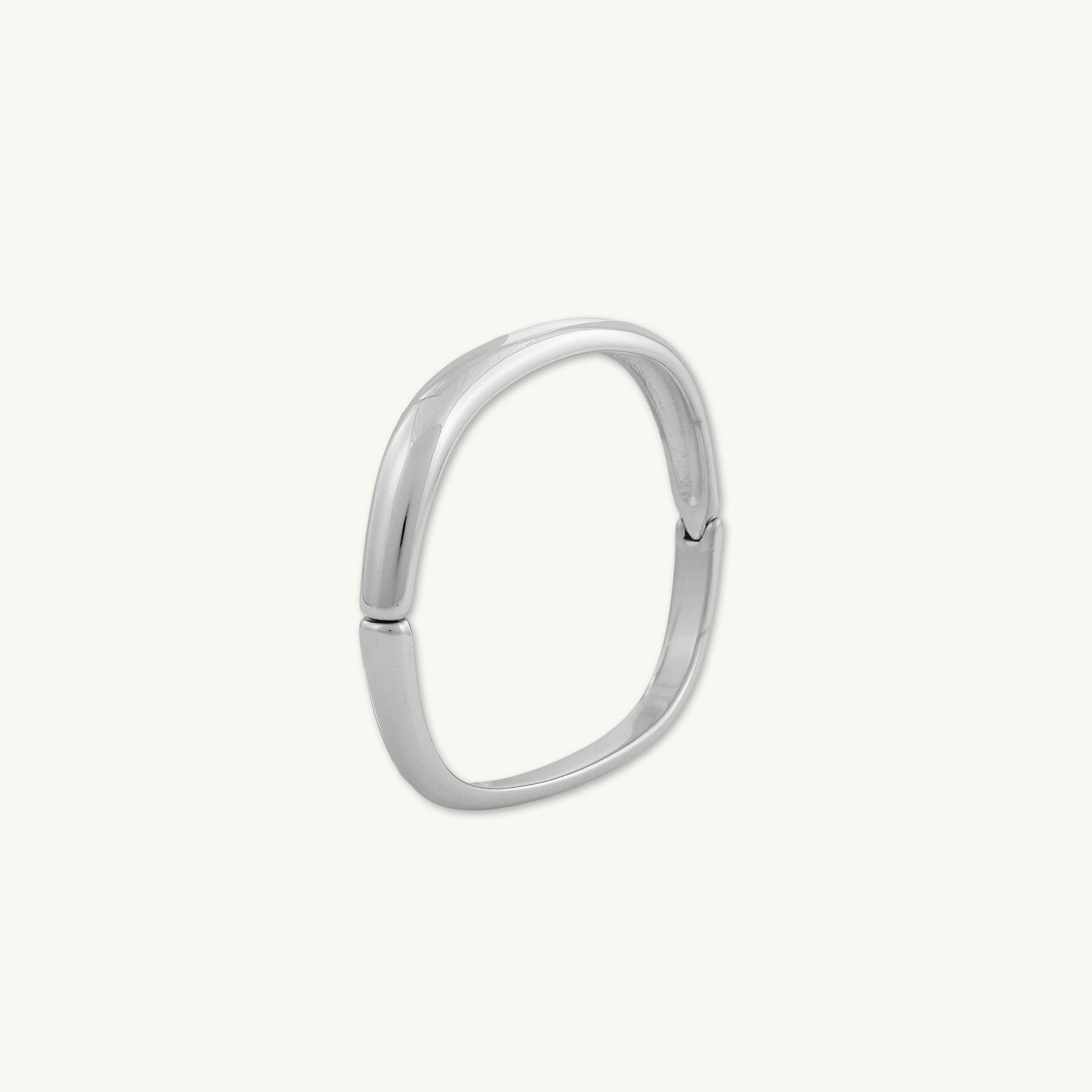 Classic Square Dome Hinged Bangle