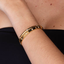 Classic Zirconia Hinged Bangle Bracelet