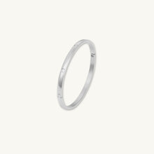 Classic Zirconia Hinged Bangle Bracelet