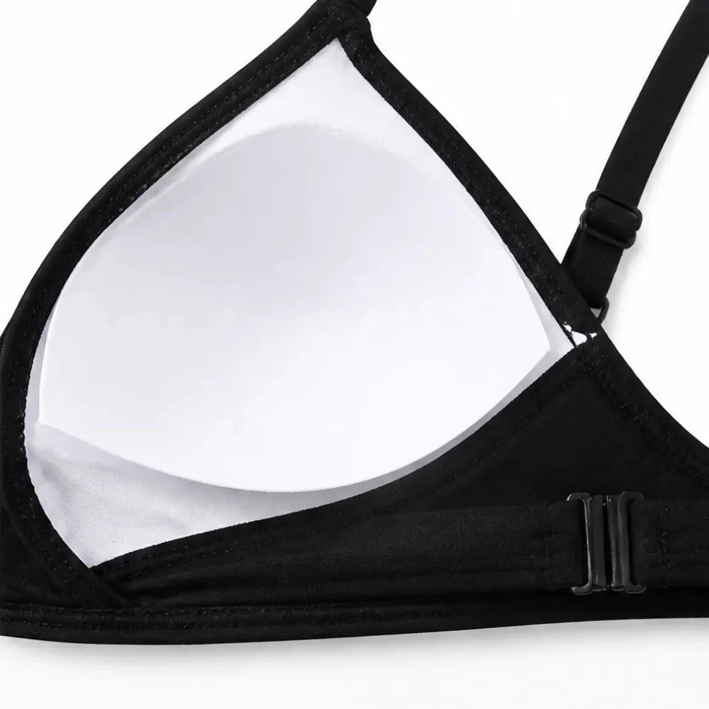 Solvana – Twist-Front Push-Up Bikini Set with High-Waist Bottoms