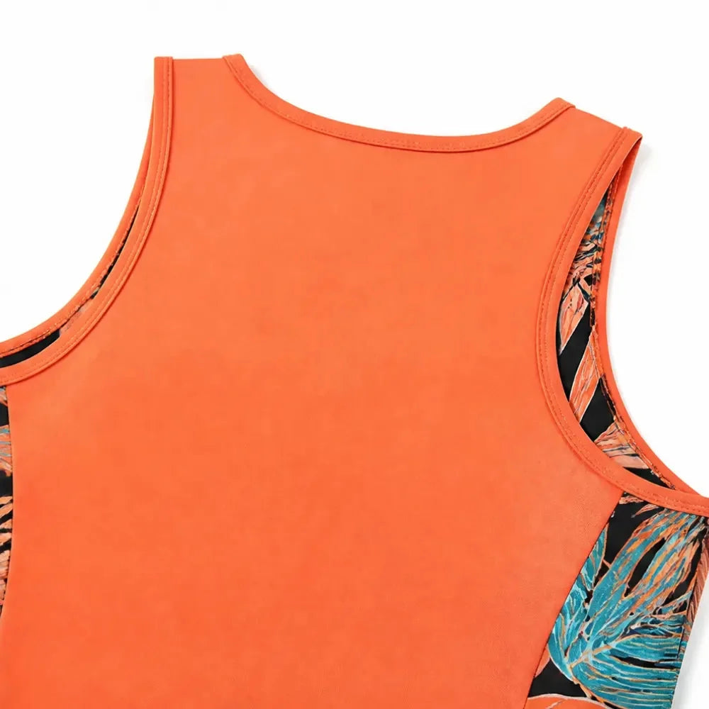 Solvea – Colorblock Tankini and Shorts Swim Set with Lined Shorts