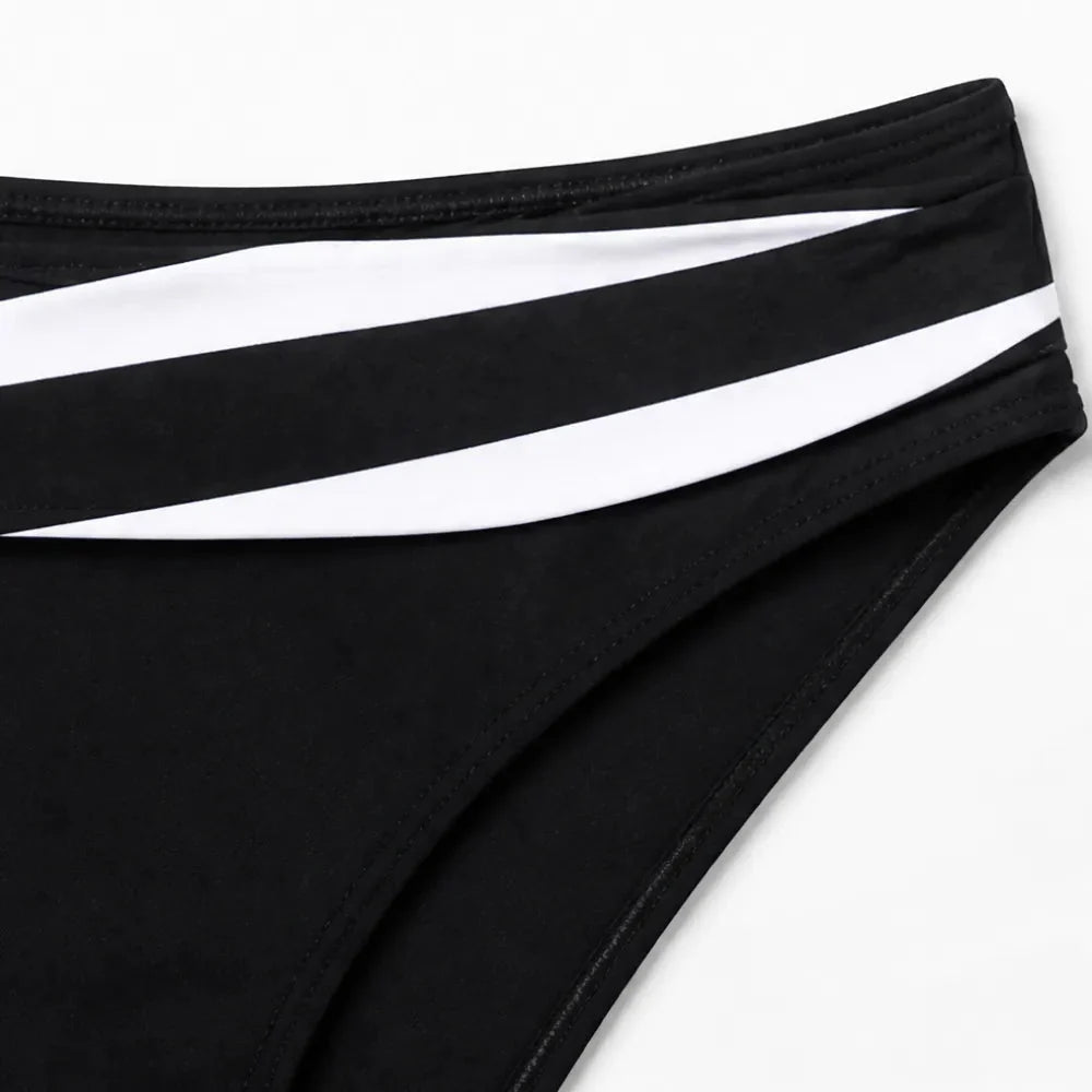 Solvana – Twist-Front Push-Up Bikini Set with High-Waist Bottoms