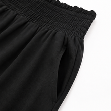 Wearbella – High Waisted Wide Leg Cropped Pants with Smocked Waist