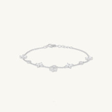 Clover Bezel Station Chain Bracelet