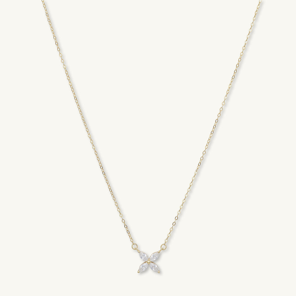 Clover Marquise Sapphire Chain Necklace