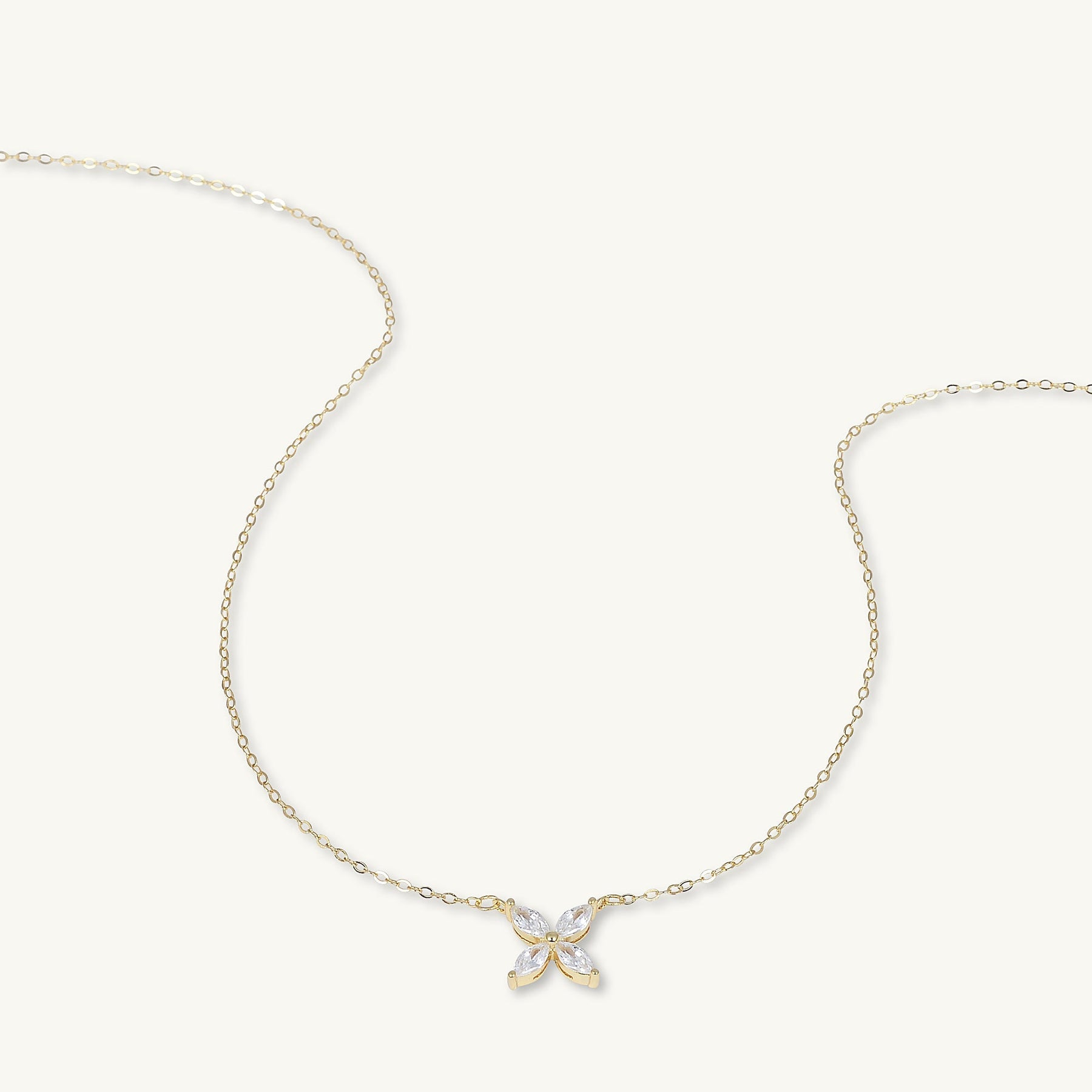 Clover Marquise Sapphire Chain Necklace