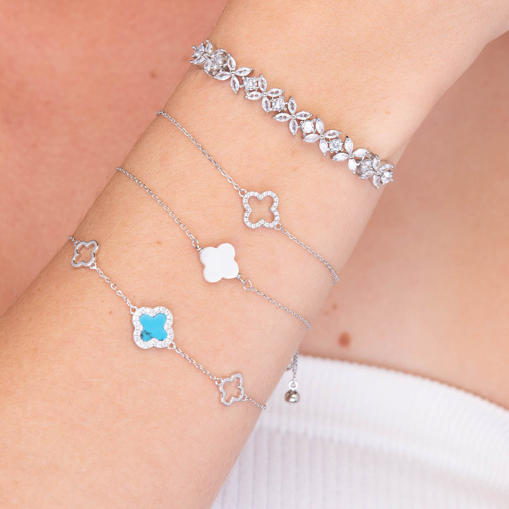 Clover MOP Chain Bracelet