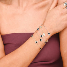 Clover Onyx Black Sapphire Bracelet