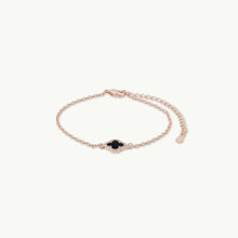Clover Onyx Black Sapphire Bracelet