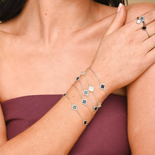 Clover Onyx Black Sapphire Bracelet