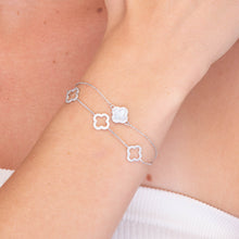 Clover Onyx Black Sapphire Bracelet