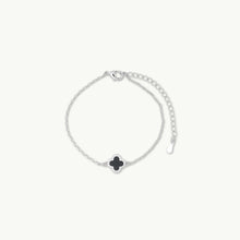 Clover Onyx Black Sapphire Bracelet